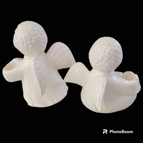 Fitz and Floyd Angels Taper holders READ DESCRIPTION - Picture 3 of 6